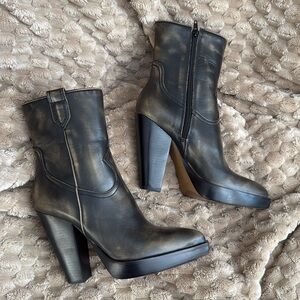 Vince Camuto western platform boots